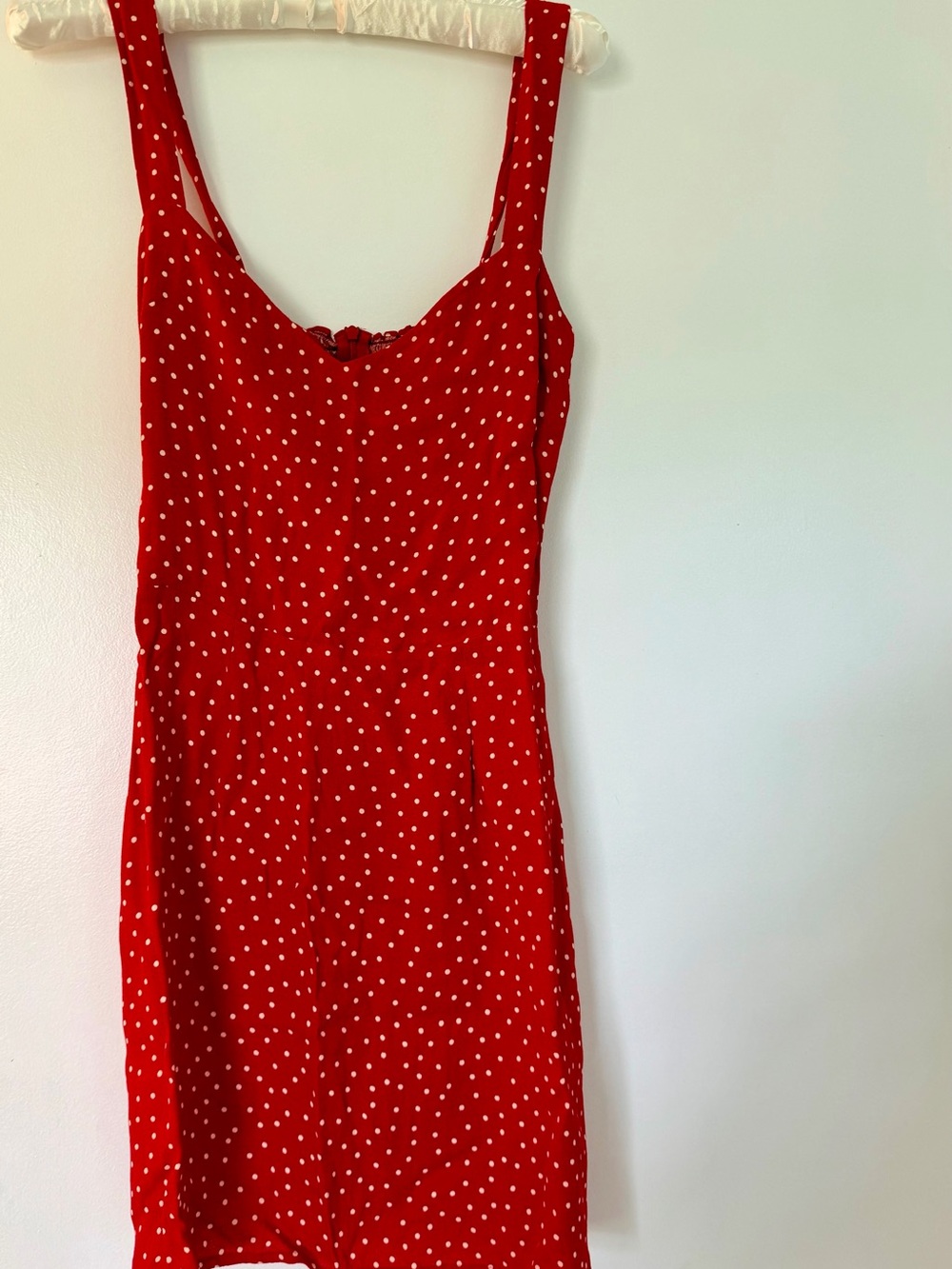 Reformation Red Polka Dot Mini Dress - Picture 2 of 4